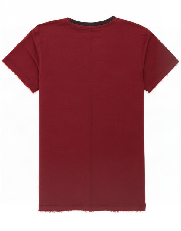 T-shirt męski Jack & Jones, mały, bordowy, bawełniany
