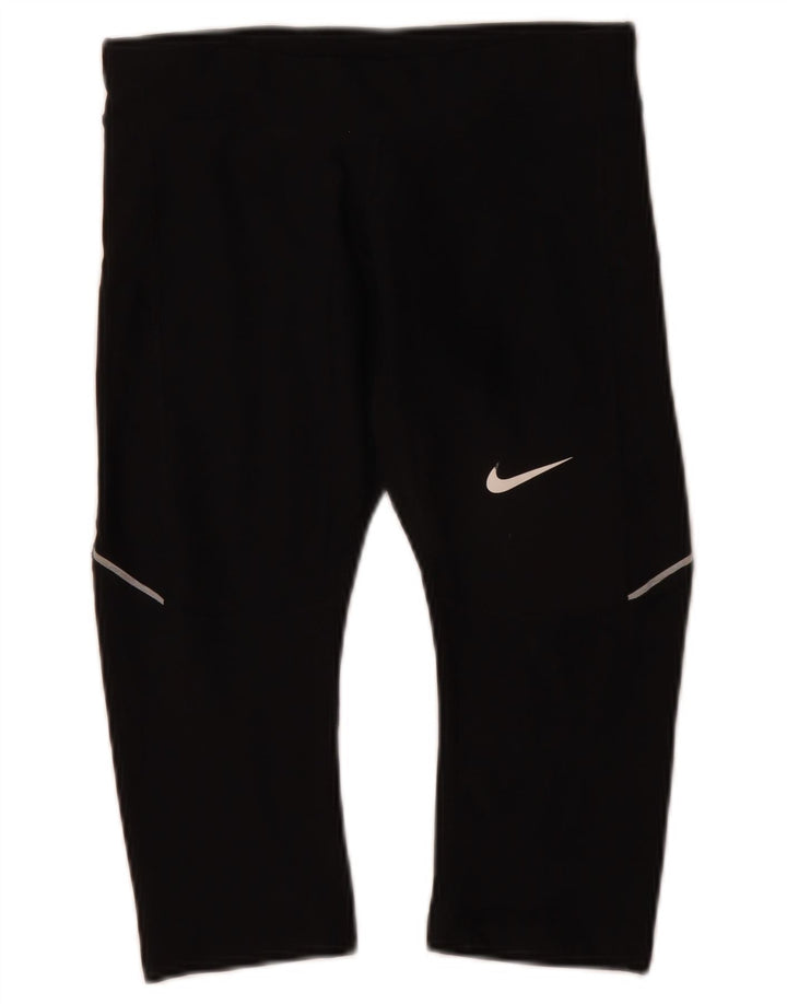 Damskie legginsy Nike Dri Fit Capri UK 4 XS, czarny poliester