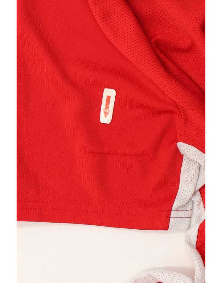 Męska koszulka Nike Dri Fit, poliestrowa koszulka w kolorze średniej czerwieni