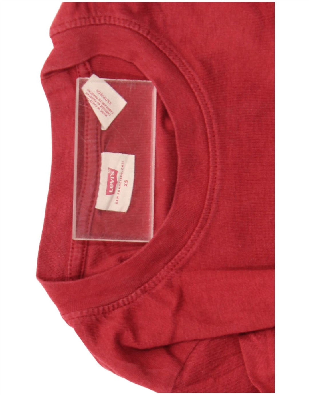 Damski krótki top Levi's z długim rękawem, UK 4 XS, czerwony
