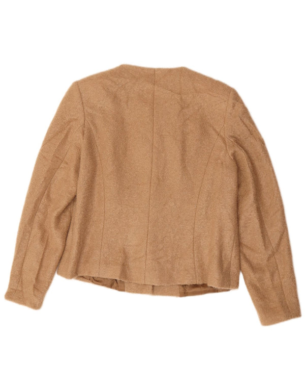 Vintage damska marynarka zapinana na 5 guzików UK 14 średni beż