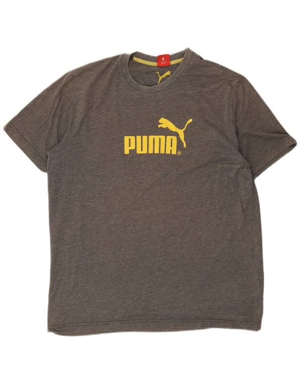 Męska koszulka z grafiką Puma XL, szara