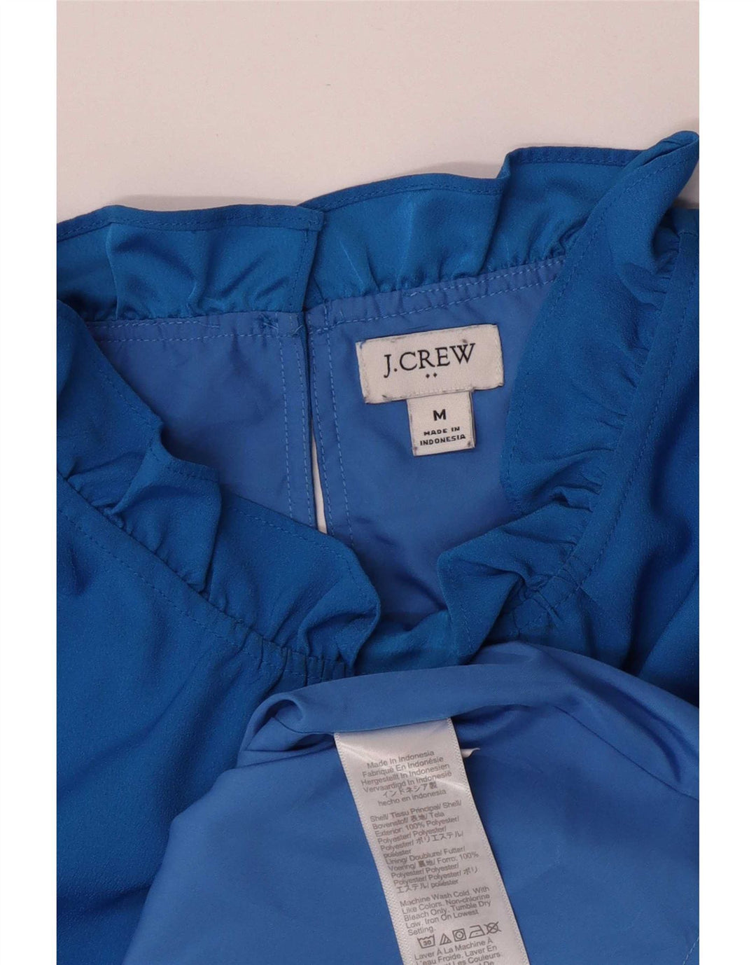 Damska bluzka bez rękawów J. Crew UK 14, średni niebieski poliester
