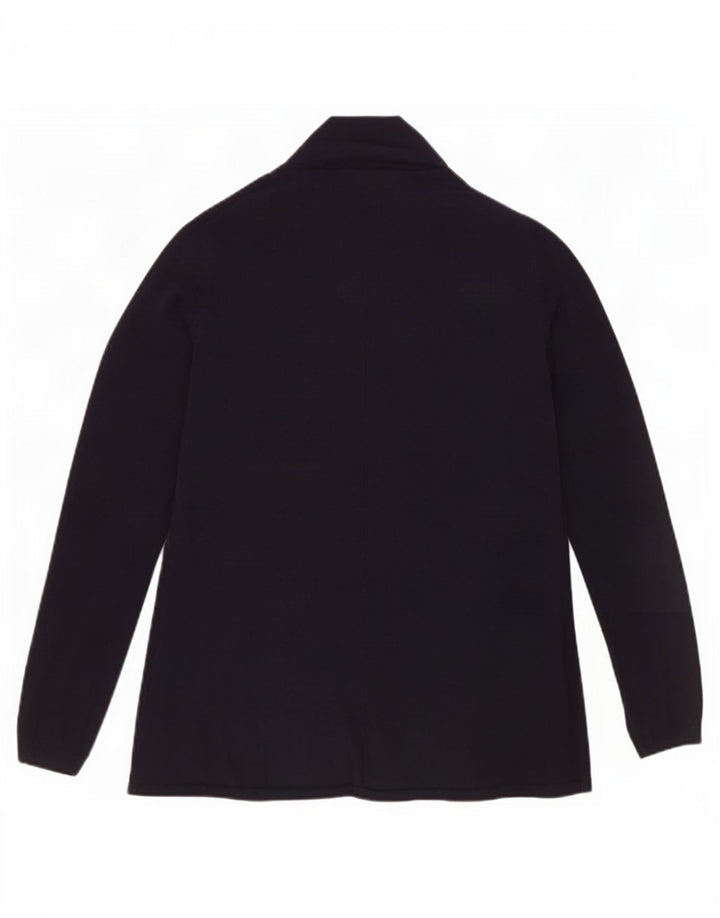 Sweter damski Zara z otwartym kardiganem UK 10, mały, granatowy