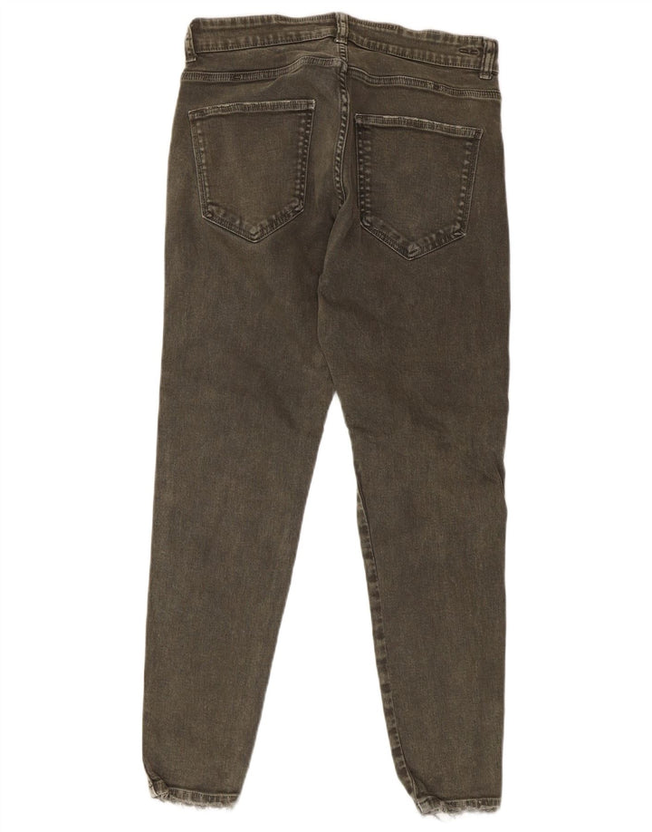 Męskie jeansy Zara w trudnej sytuacji EU 42 Medium W32 L27, bawełna khaki