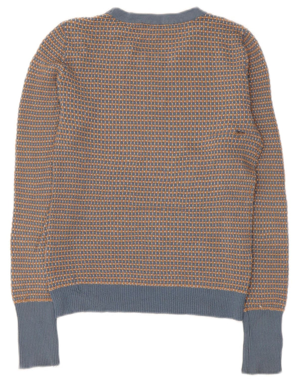 Damski sweter Zara z okrągłym wycięciem pod szyją UK 12 Średni brązowy geometryczny