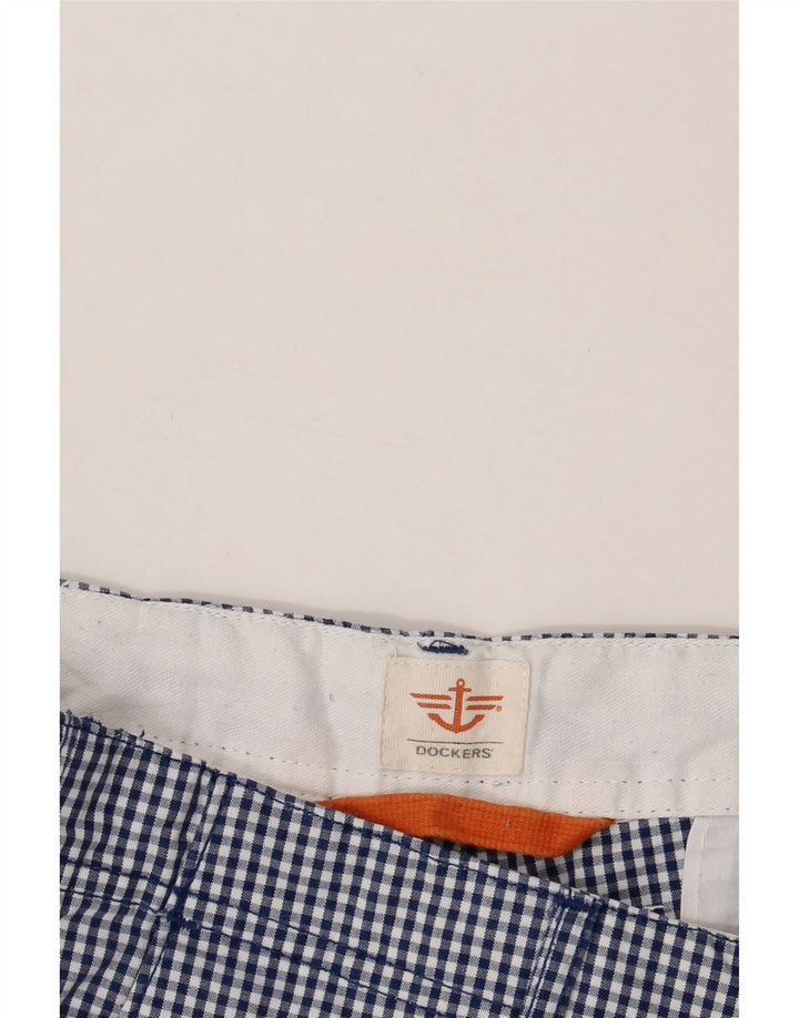 DOCKERS Mens Chino Shorts W34 Large Blue Gingham Cotton Vintage Dockers and Second-Hand Dockers from Messina Hembry 
