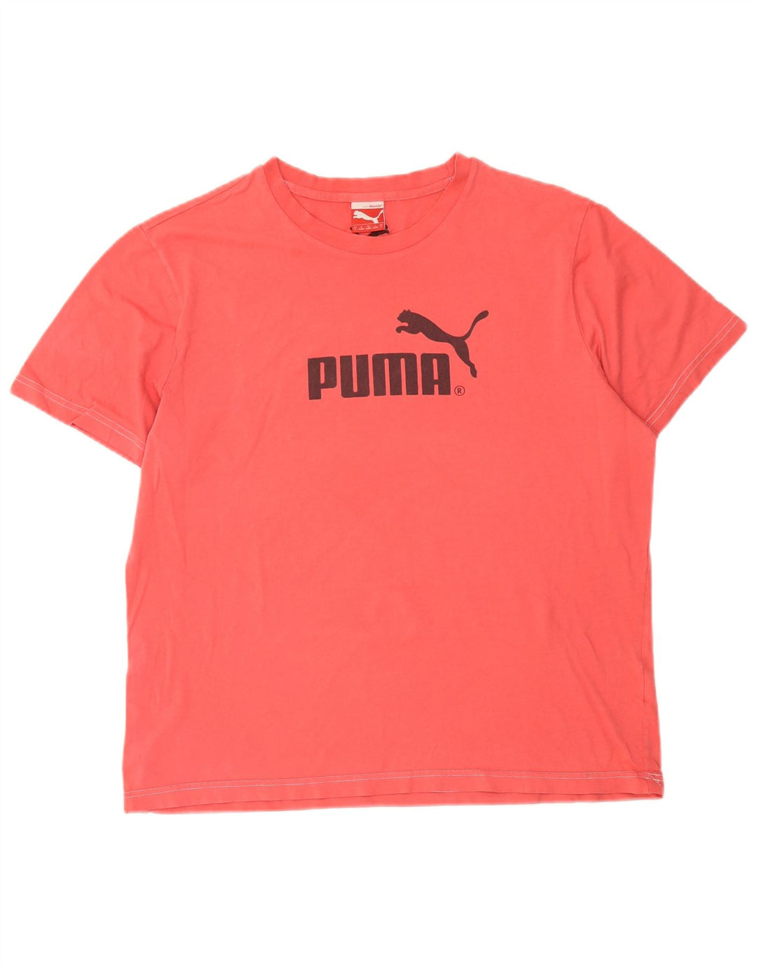 Męski T-shirt z grafiką Puma, duży, czerwony, bawełniany