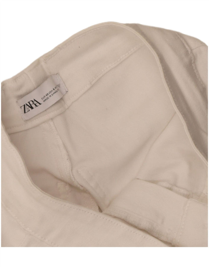 Damskie jeansy rozkloszowane Zara EU 40 Medium W30 L31 Białe