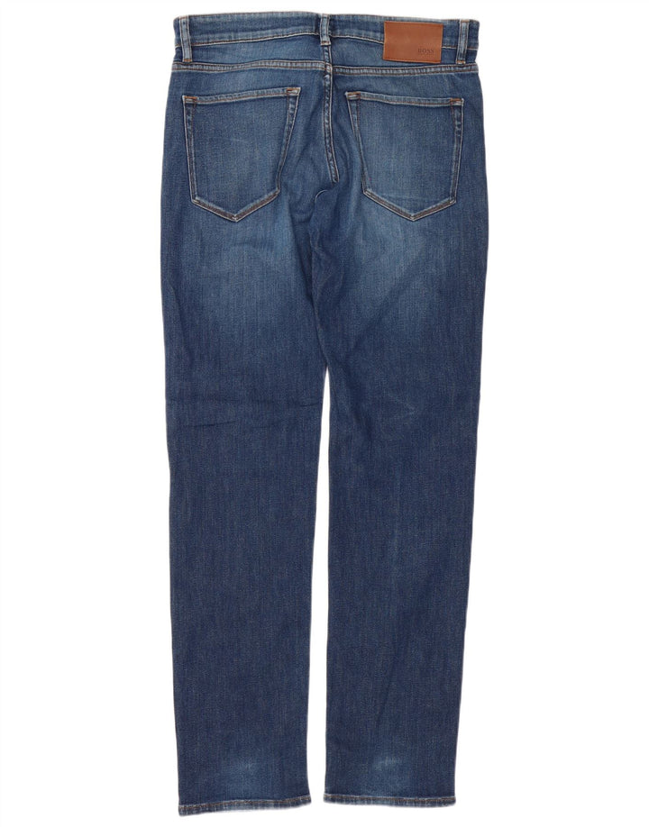 Męskie jeansy slim Hugo Boss W31 L32 Niebieskie bawełniane