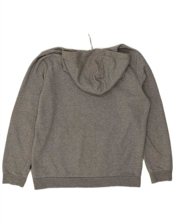 Męski sweter z kapturem Puma z grafiką, średnioszary, bawełniany