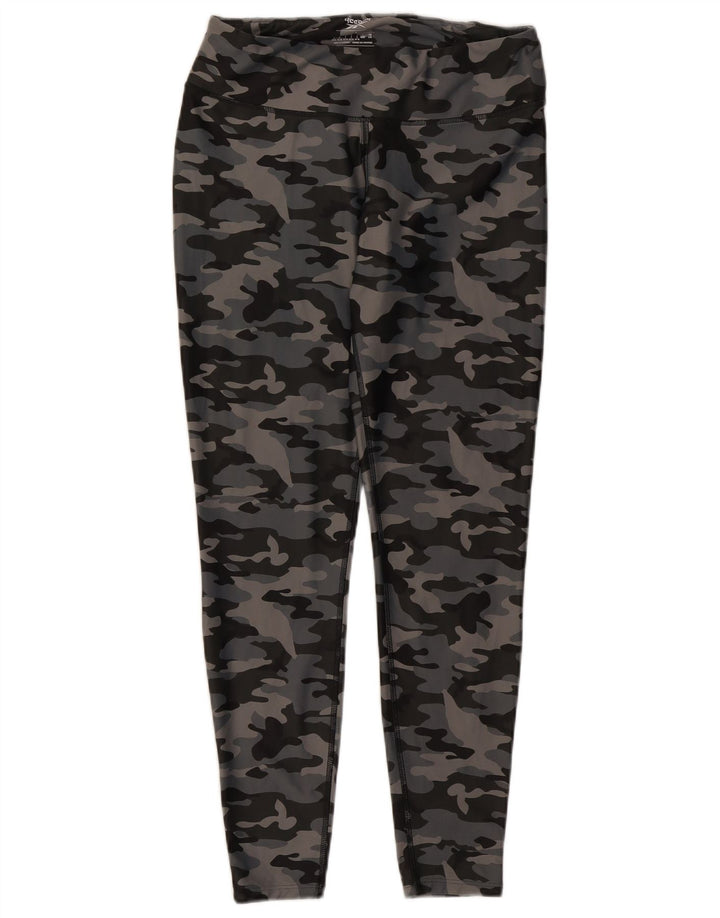 Legginsy damskie Reebok UK 16/18, duży, szary, kamuflażowy poliester