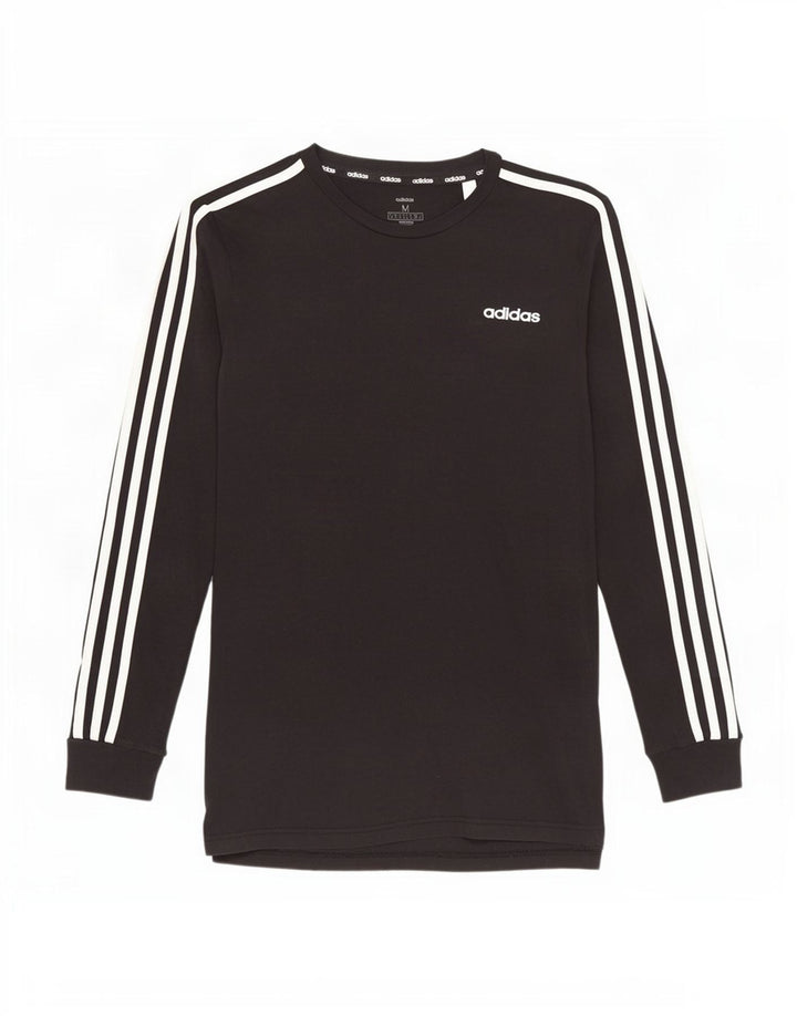 Męska koszulka Adidas z długim rękawem, średnia czarna, bawełniana
