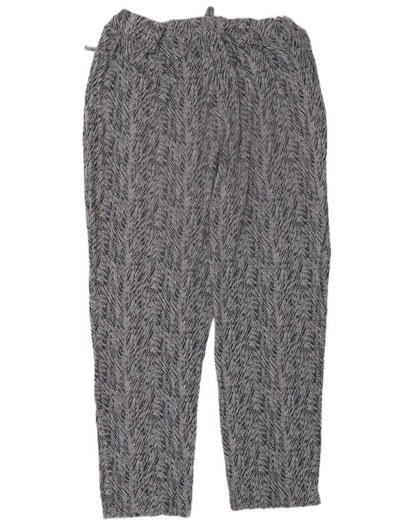 White Stuff Womens Casual Trousers UK 18 XL W36 L30 Navy Blue Chevron