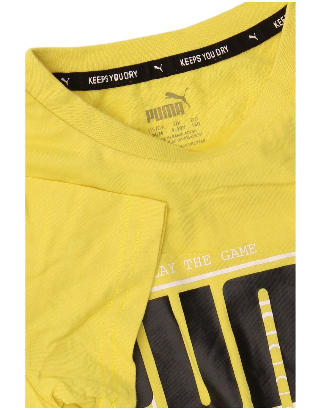 Chłopięcy T-shirt z grafiką PUMA, 9-10 lat, żółty