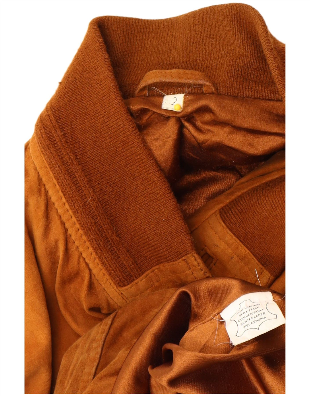 Vintage męska zamszowa kurtka bomber EU 52 XL beżowa skóra