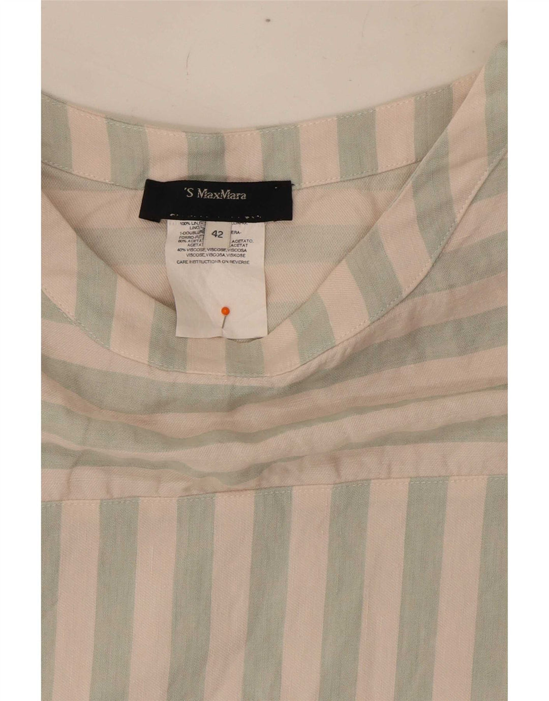 Damska sukienka maxi Max Mara EU 42 z octanu w duże białe paski