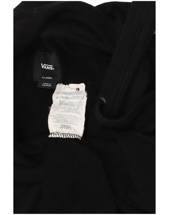 Męski sweter z kapturem i grafiką VANS XL, czarny, bawełniany