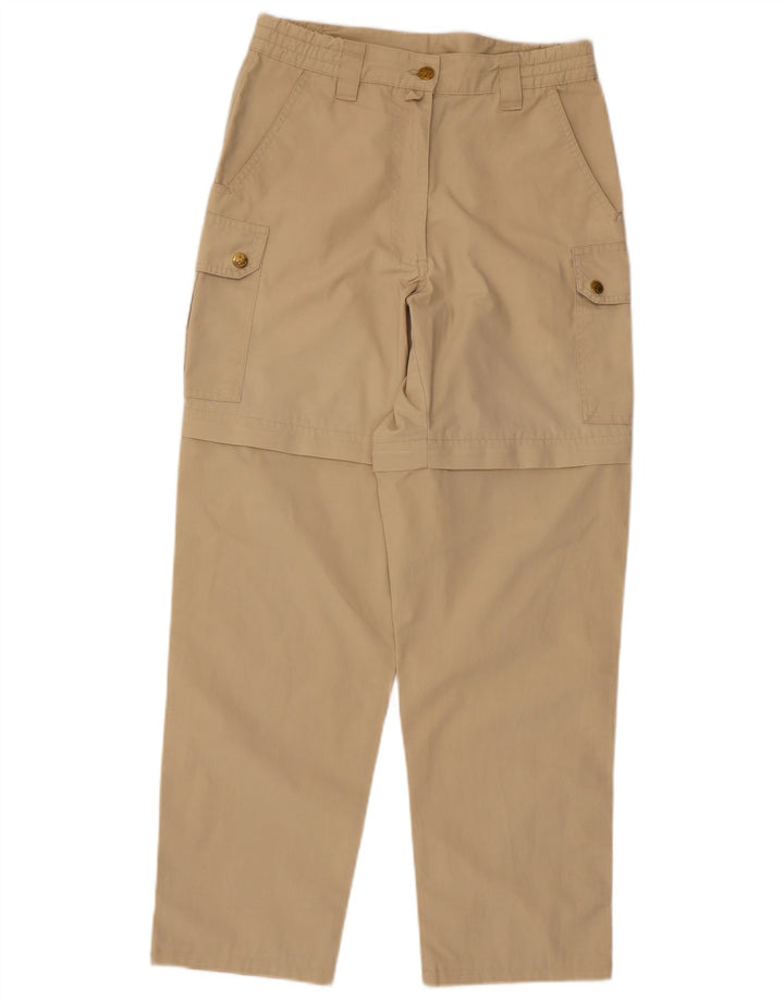 Damskie proste spodnie cargo Jack Wolfskin W27 L28 Beżowy poliester