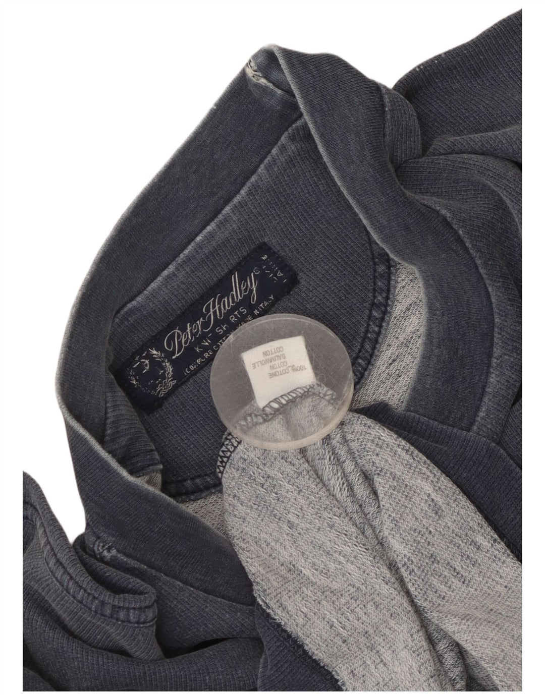 Męska koszulka z grafiką Peter Hadley, góra XL, granatowa, bawełniana