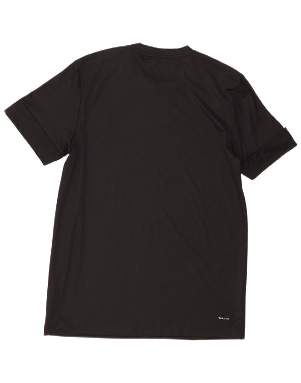 Męska koszulka Adidas Climalite Graphic Top, średni czarny poliester