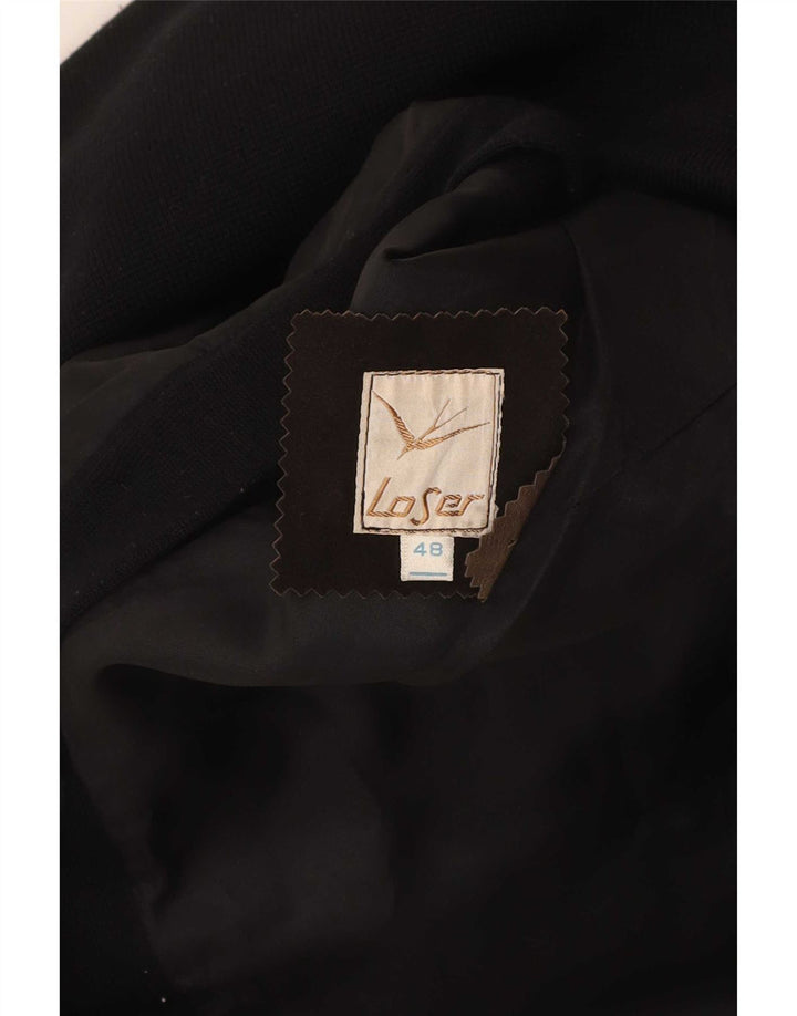 Damska kurtka bomber w stylu vintage o regularnym kroju IT 48 w kolorze średniego brązu