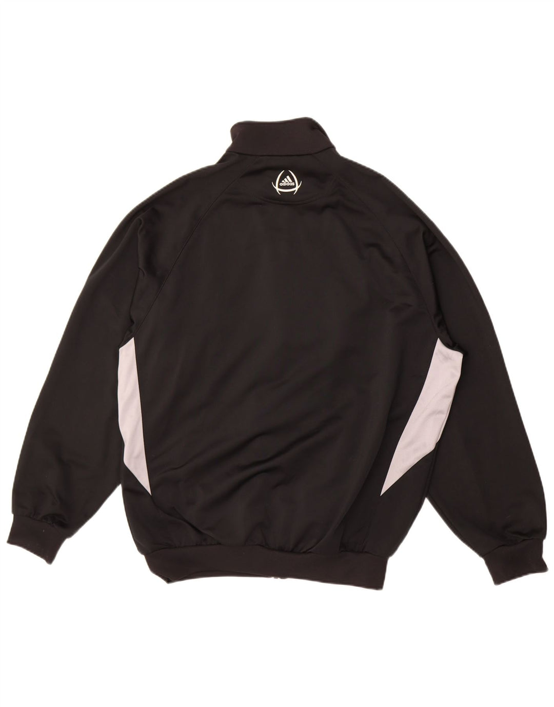 Adidas Męska bluza dresowa UK 42/44 Duży czarny poliester z blokami kolorów