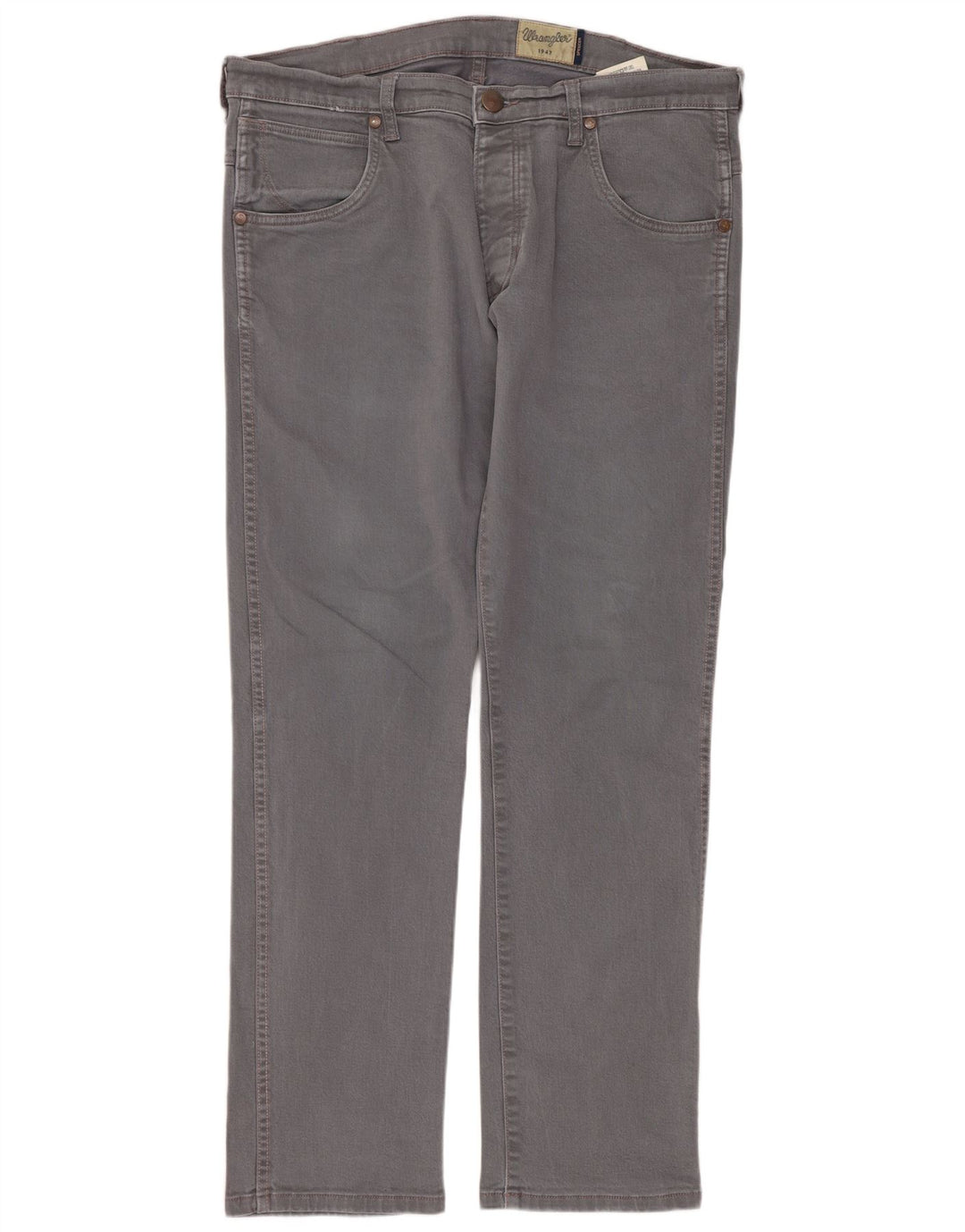Wrangler Męskie Spencer Straight Jeans W34 L32 Szara bawełna