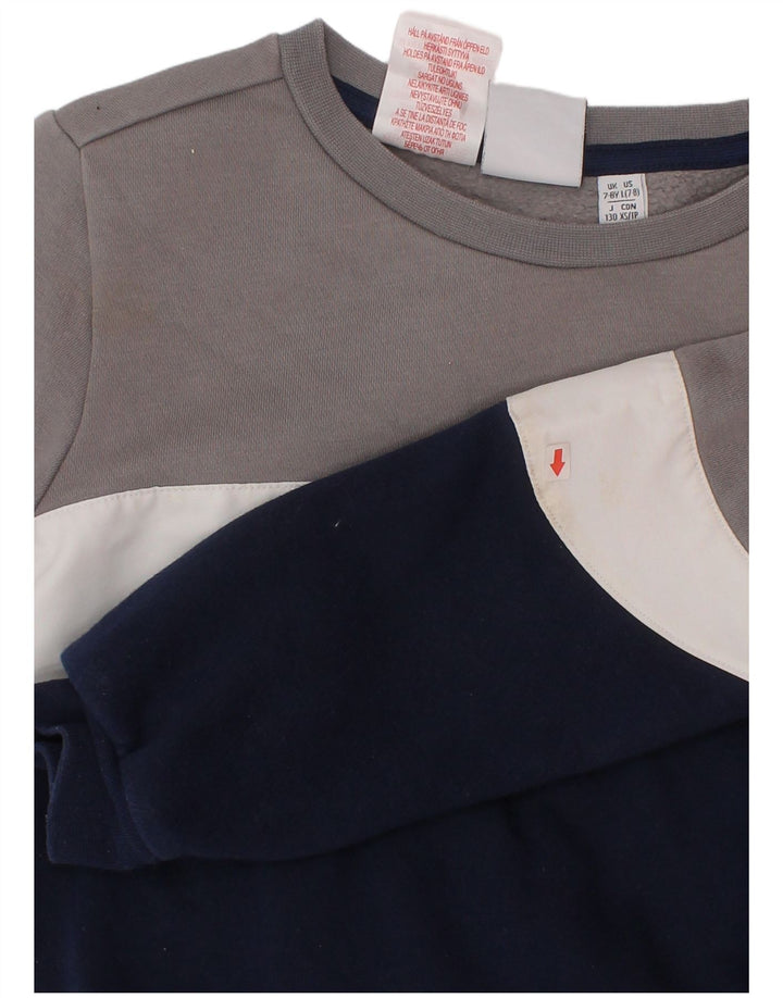 Adidas Chłopięca bluza z grafiką, 7-8 lat, granatowa, z blokami kolorów