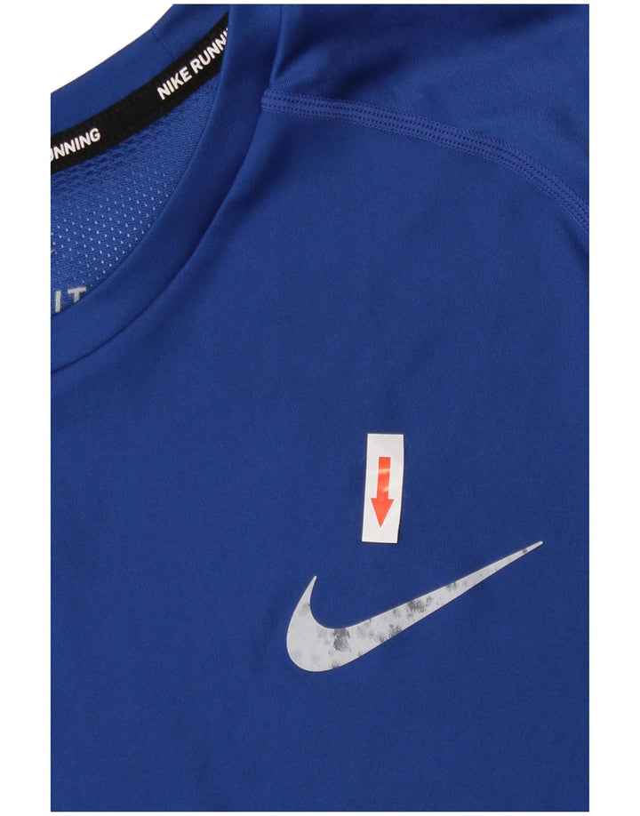 Męska koszulka Nike Dri Fit Top, średni niebieski poliester