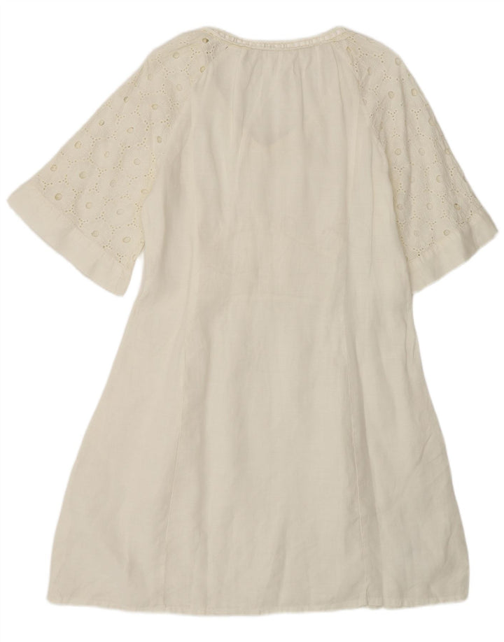 Vintage damska sukienka o linii A UK 14 średni beż