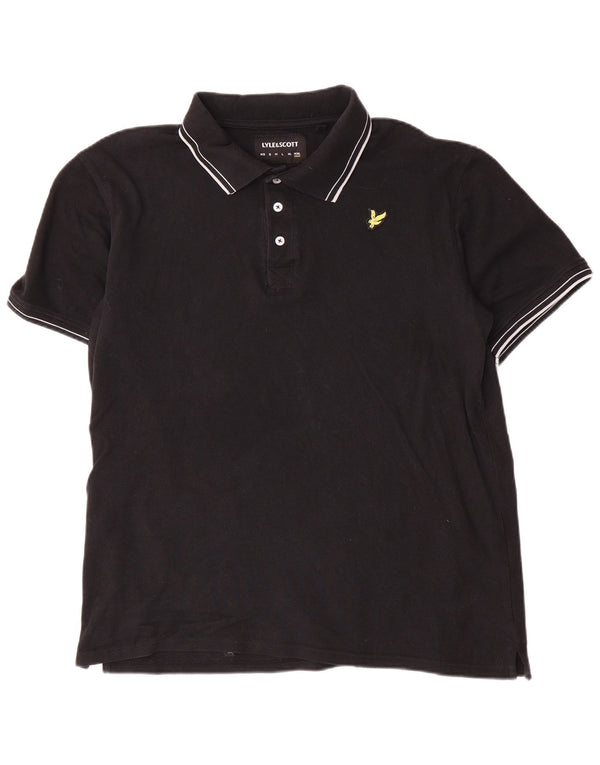 Męska koszulka polo Lyle & Scott 2XL, czarna, bawełniana