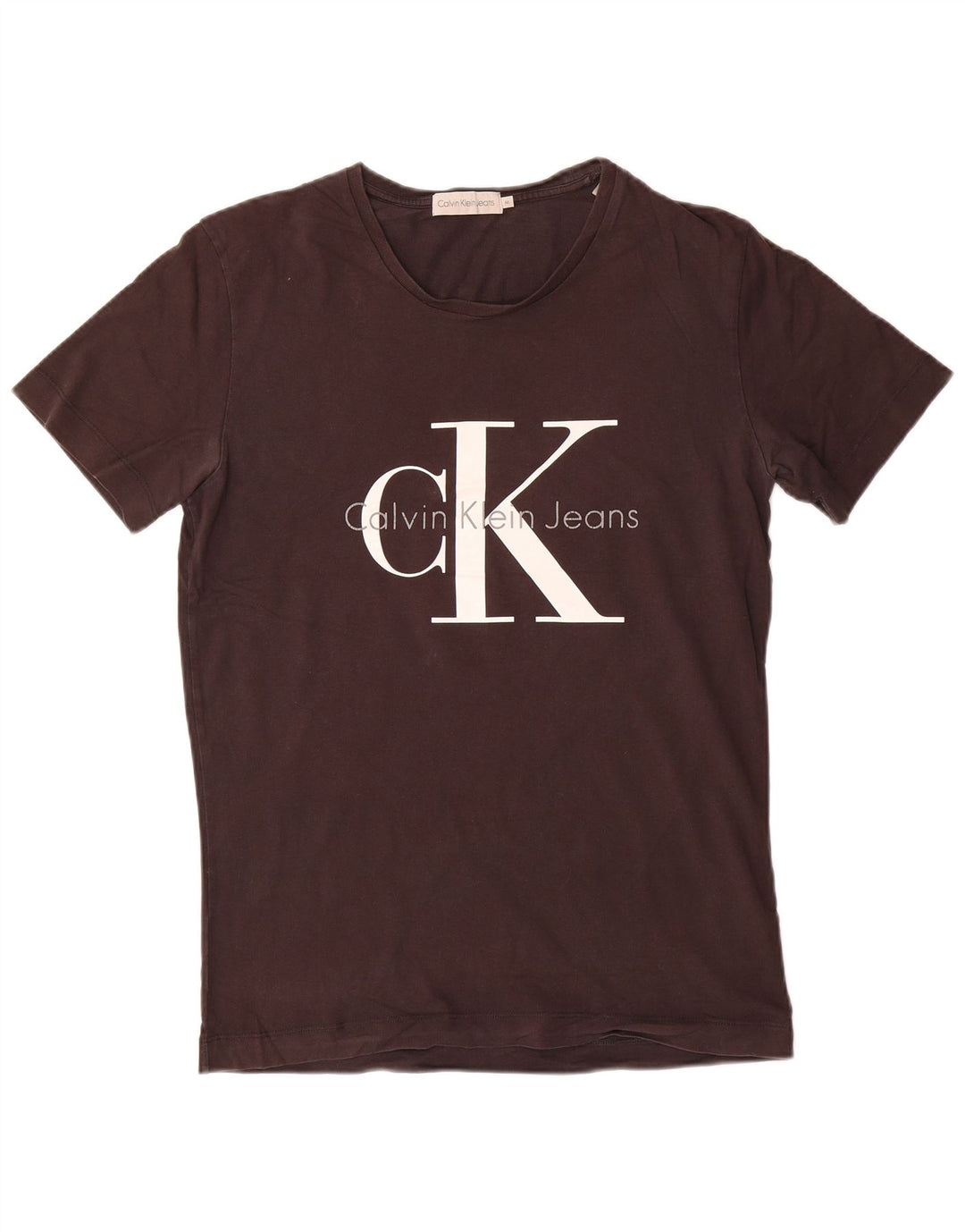 Męski T-shirt z grafiką CALVIN KLEIN JEANS, średnioszary, bawełniany