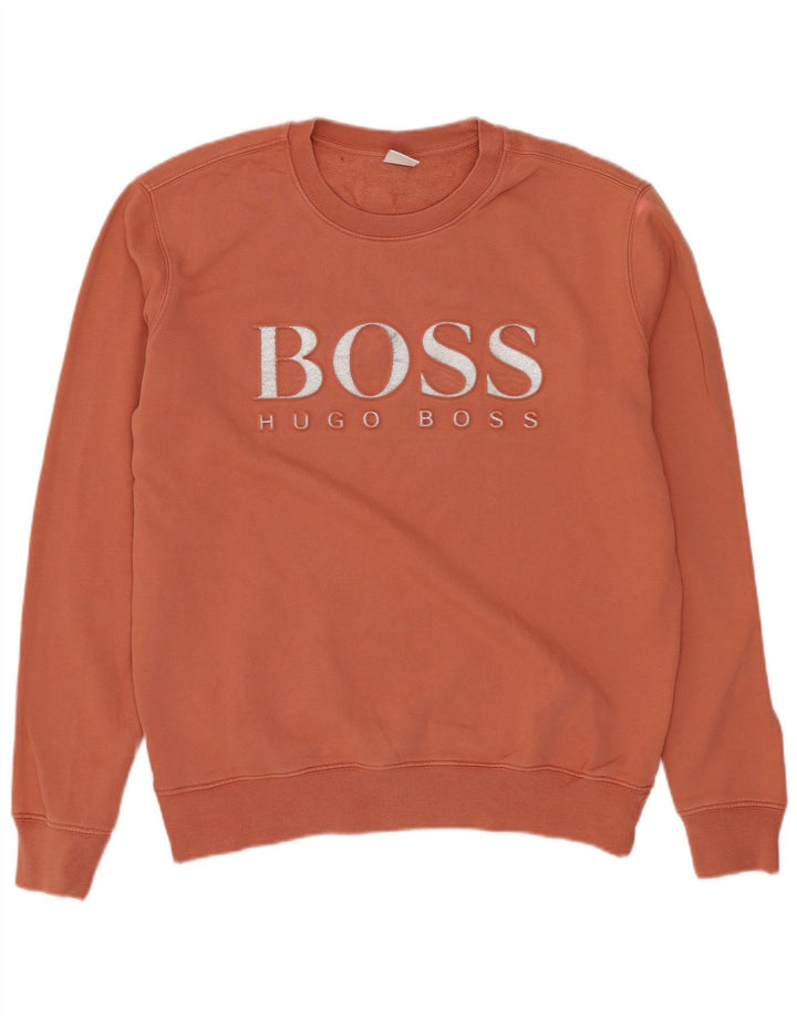Damska bluza z grafiką Hugo Boss UK 12, średnia pomarańcza