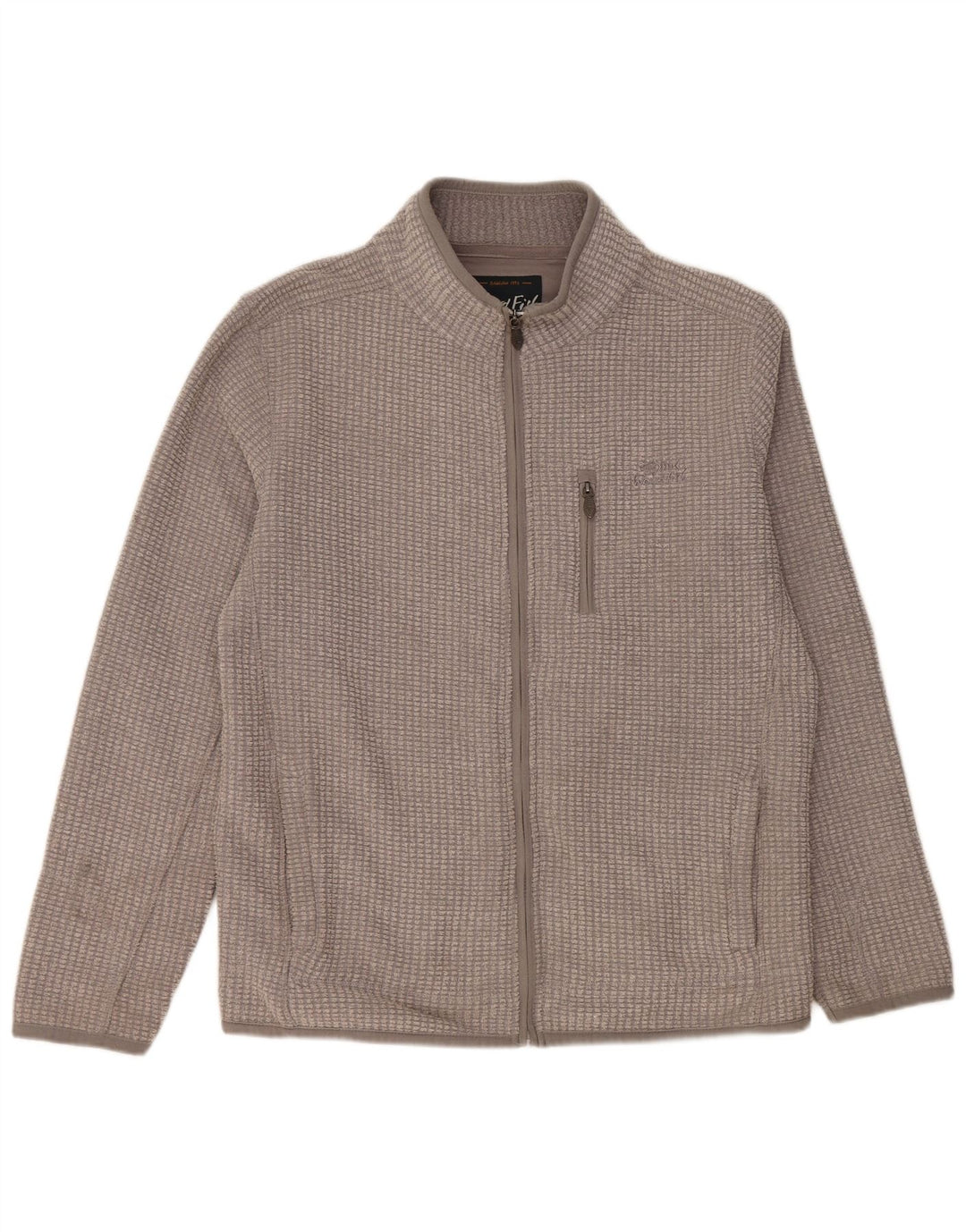 Męska kurtka polarowa WEIRD FISH UK 40, duża, szara, z poliestru