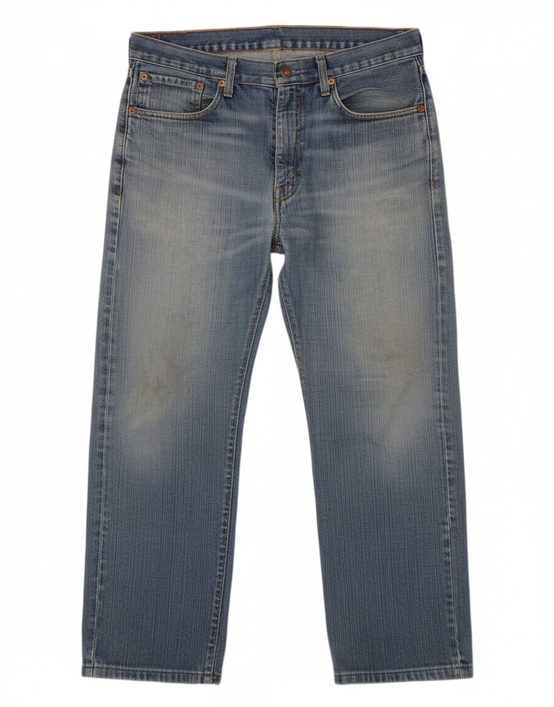 LEVI'S Mens 751 Straight Jeans W33 L27 Blue Cotton