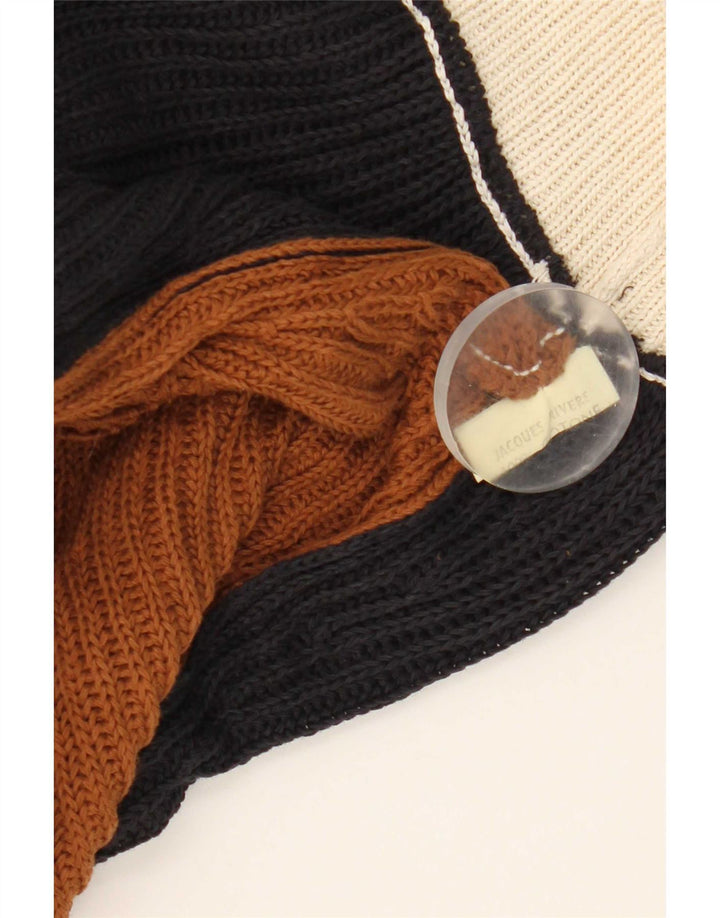 Sweter damski w stylu vintage z rękawem 1/2 i dekoltem w łódkę IT 44 Średni wielokolorowy