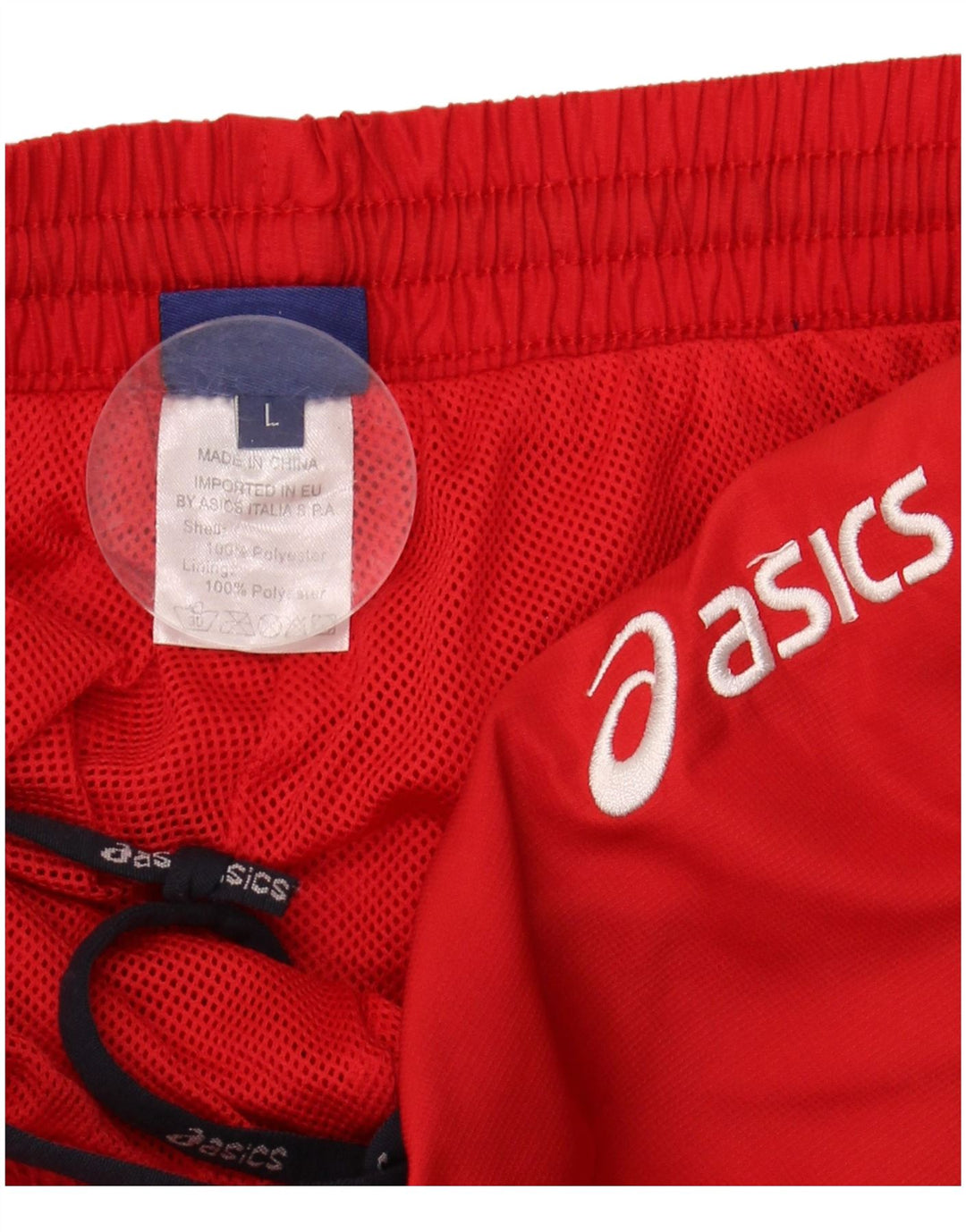 Damskie spodnie dresowe ASICS UK 14, duże, czerwone, poliestrowe