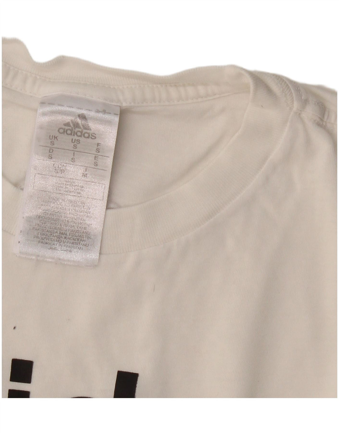 ADIDAS Mens Graphic T-Shirt Top Small White Cotton