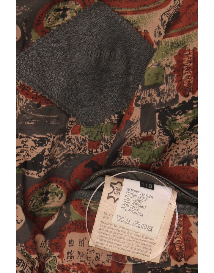 Vintage męska skórzana kurtka UK 42 XL czarna