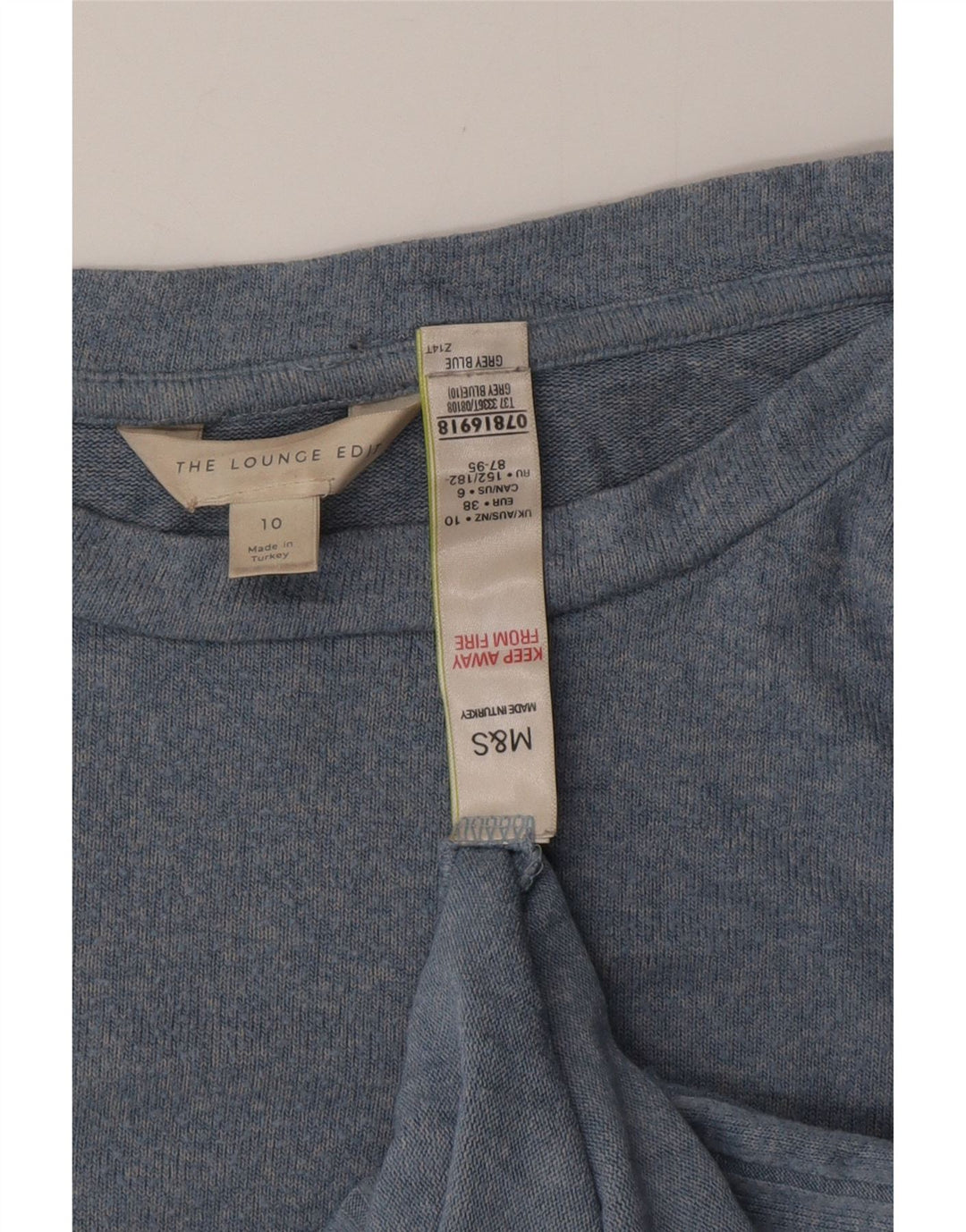 MARKS & SPENCER Damski sweter oversize z dekoltem w łódkę UK 10 Small Blue