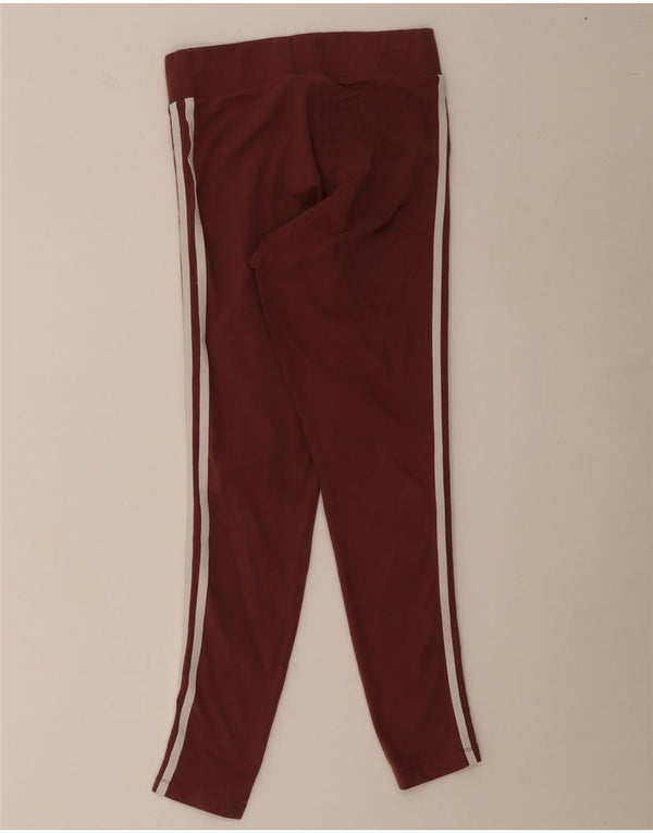 Legginsy Damskie Adidas UK 10 Małe Burgundowe Bawełniane