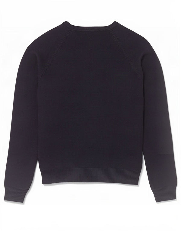 Sweter damski Zara z dekoltem w kształcie litery V, UK 12, średni granatowy