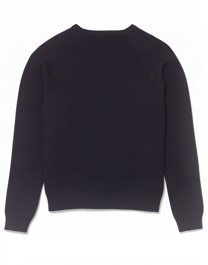Sweter damski Zara z dekoltem w kształcie litery V, UK 12, średni granatowy
