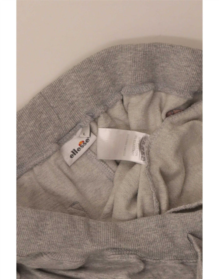 Męskie spodnie dresowe Ellesse Joggers, duże, szare, bawełniane