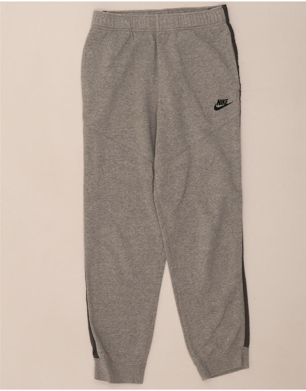 Chłopięce spodnie dresowe Nike, 13-14 lat, XL, szara, bawełniana z blokami kolorów