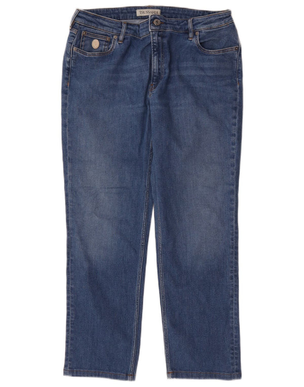 Trussardi Womens Straight Jeans W35 L26 Blue Cotton