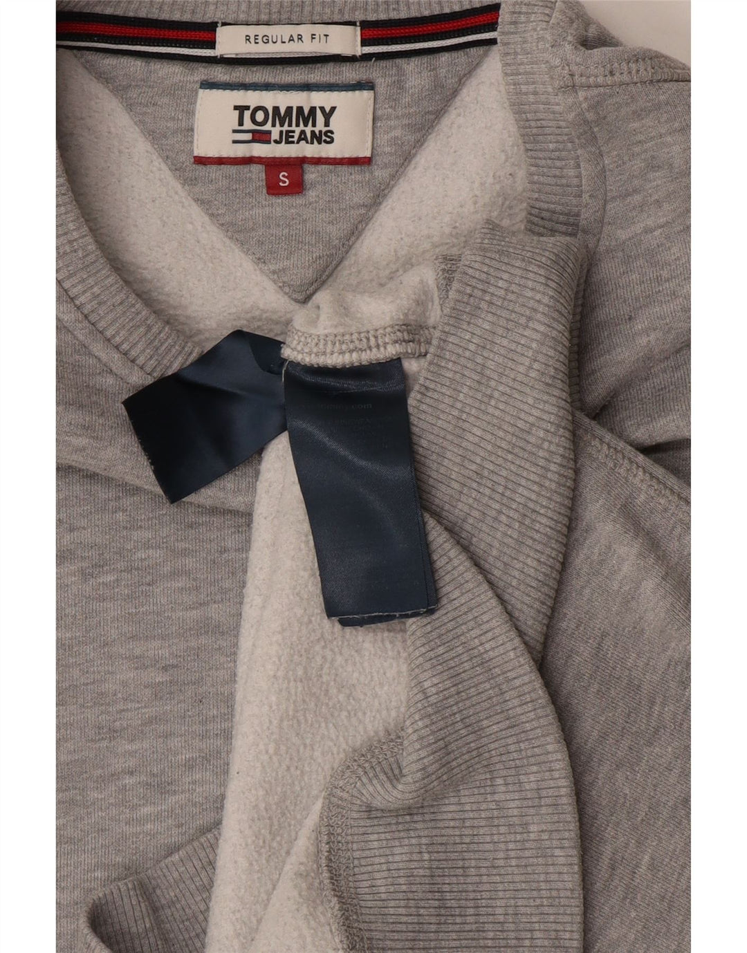 Męska bluza dresowa TOMMY HILFIGER o regularnym kroju, mała, szara, nakrapiana