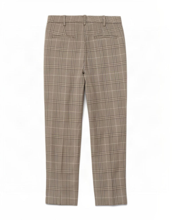 Damskie zwężane spodnie chino Zara XS W24 L27 Szary poliester w kratę