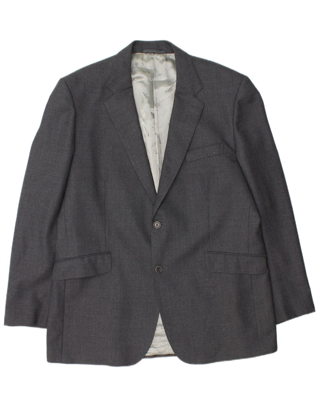 Męska marynarka zapinana na 2 guziki Aquascutum UK 46 3XL Szara wełna